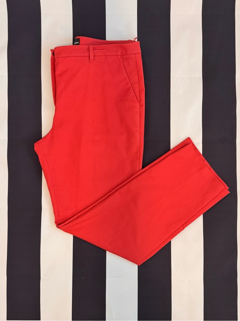 Emporio Armani Women's Red Orange Straight Leg Pants